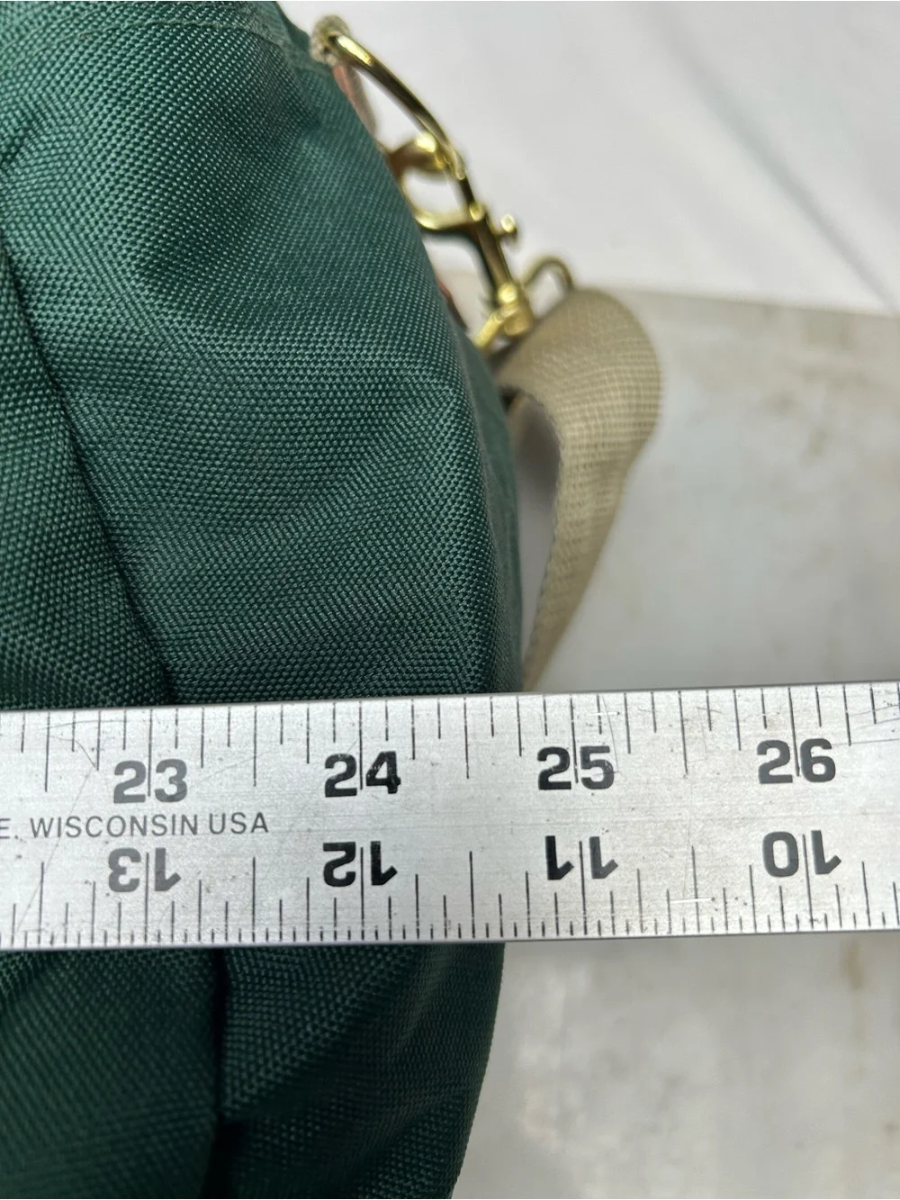 Vintage Texaco Additive Green Canvas Weekender Duffel Bag with Tan Straps